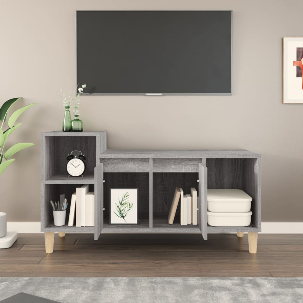 vidaXL 2 Door 3 Shelf Grey Sonoma TV Cabinet Image 8