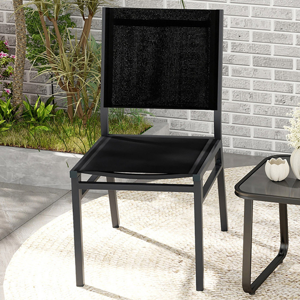Costway Aluminium Garden Chair Image 1