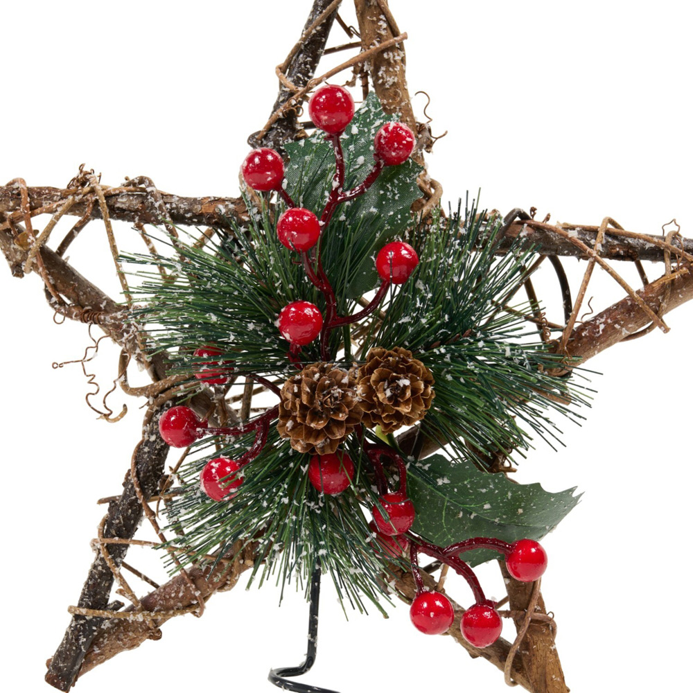 Rattan Finish Star Tree Topper Image 3
