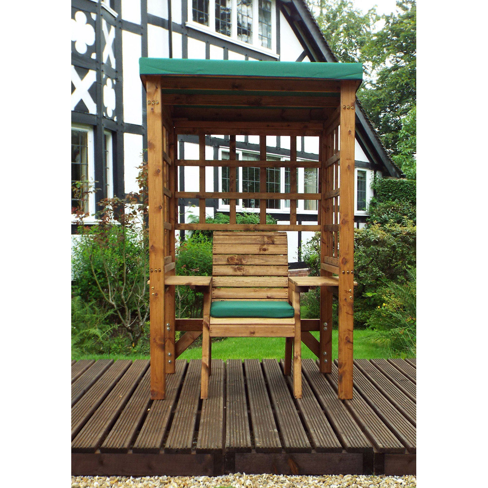 Charles Taylor Wentworth Single Seater Arbour with Green Roof Cover Image 6