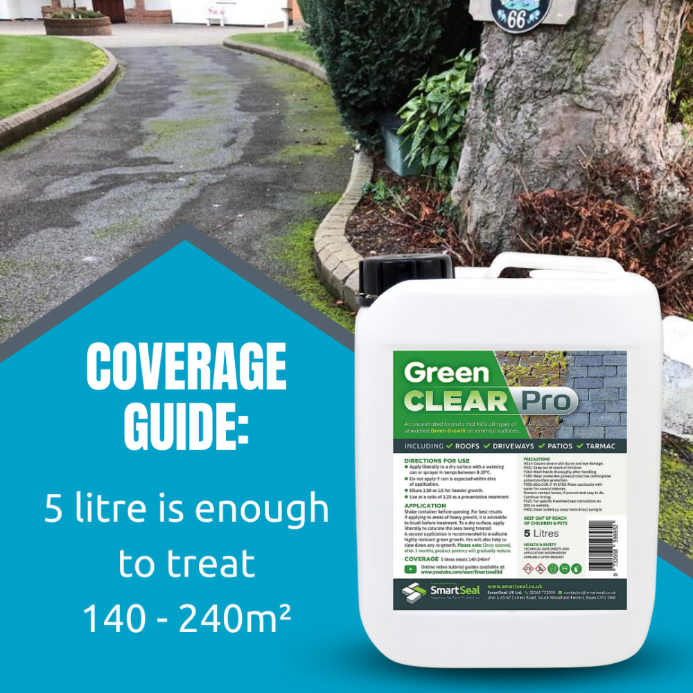 SmartSeal Green Clear Pro Lichen and Algae Killer 5L 2 Pack Image 8