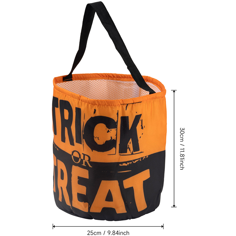 Living and Home Halloween Orange Trick or Treat Candy Bag Image 5