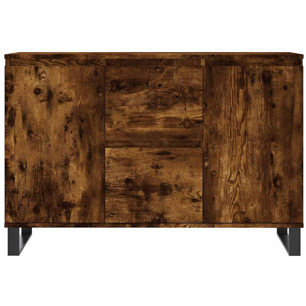 vidaXL 2 Door 2 Drawer Smoked Oak Sideboard Image 5