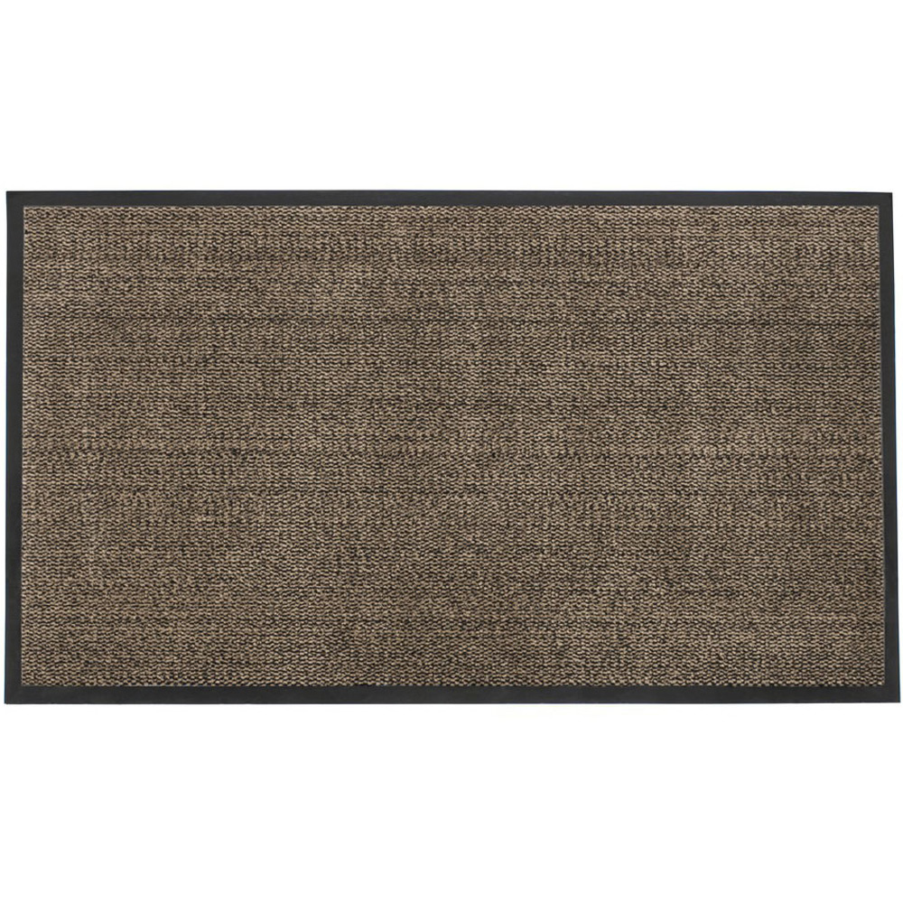 JVL Commodore Brown Black Barrier Mat 80 x 140cm Image 1