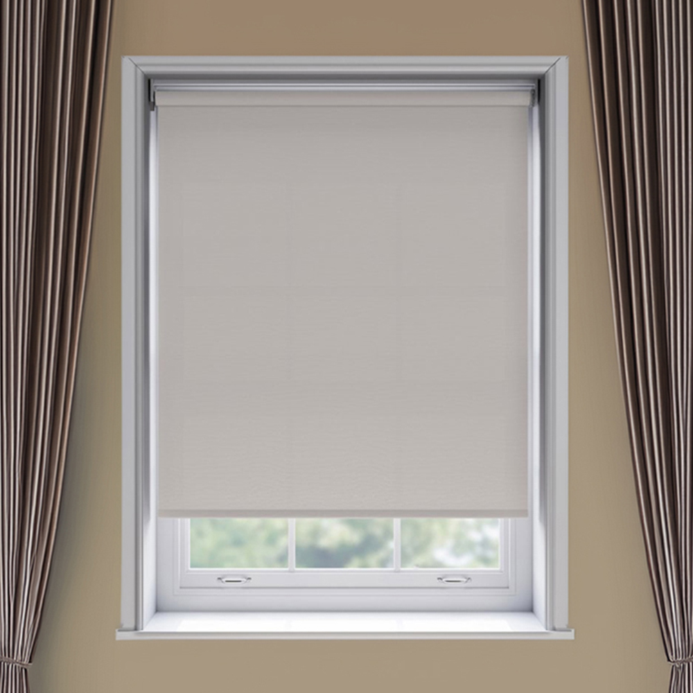 New Edge Blinds Thermal Blackout Roller Blind Mink 80cm Image 1