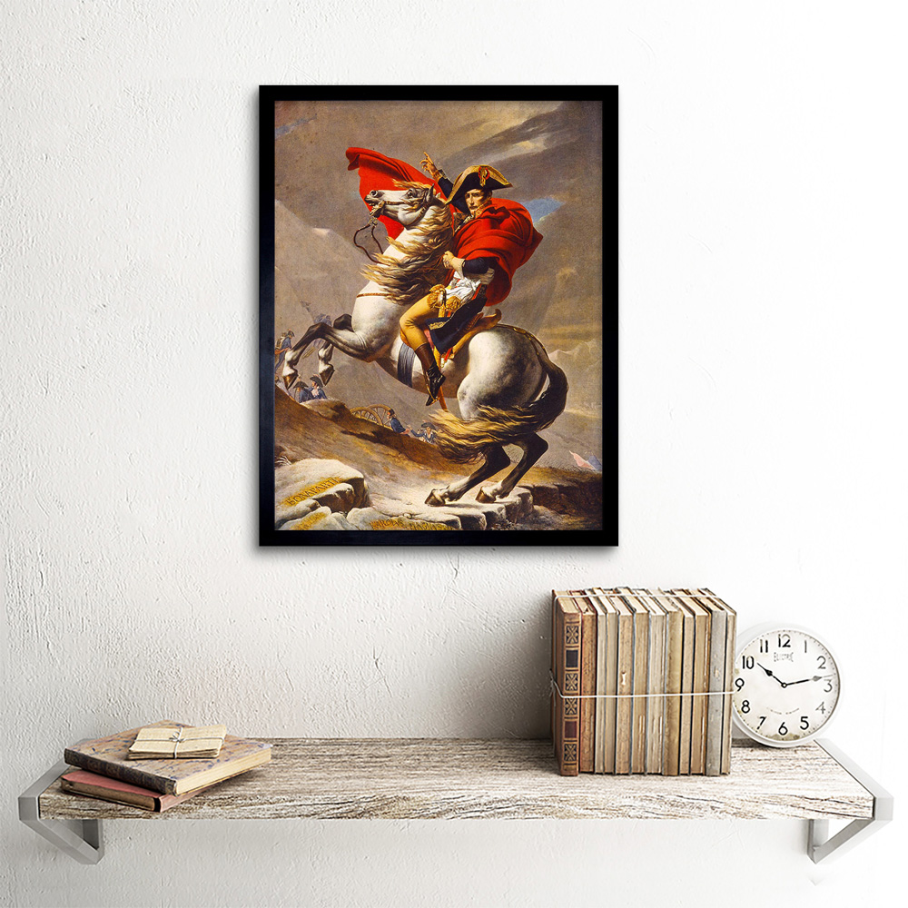 Wee Blue Coo France Emperor Napoleon Bonaparte Alps Horse Framed Wall Art Print 30 x 41cm Image 2