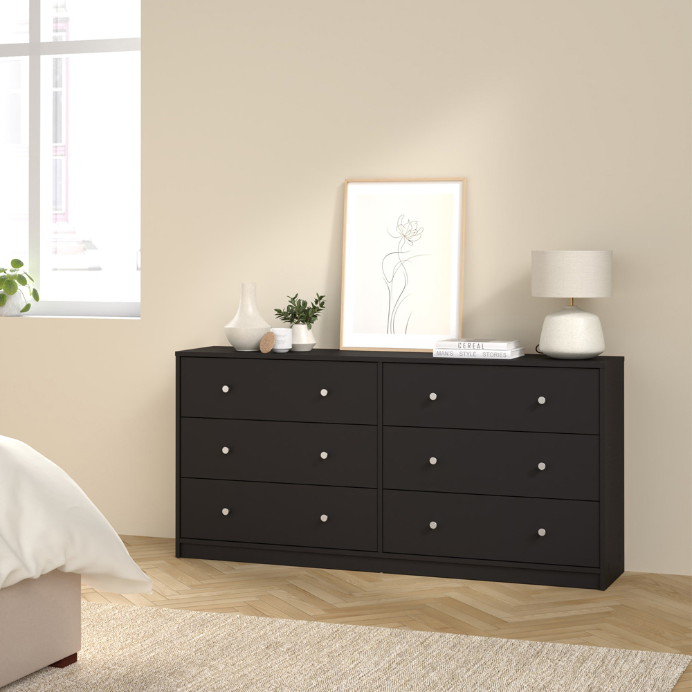 Furniture To Go May 6 Drawer Black Chest of Drawers Image 6