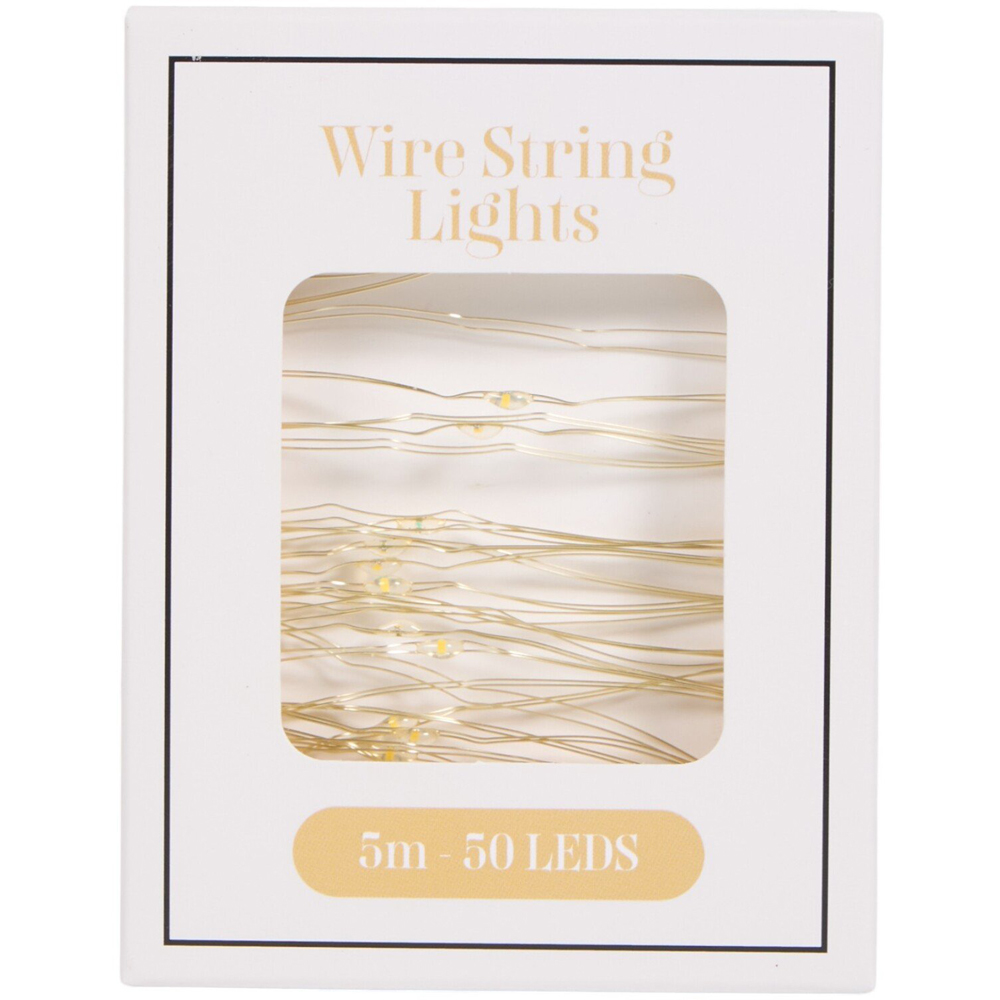 50 LED Wire String Light Copper Image 2