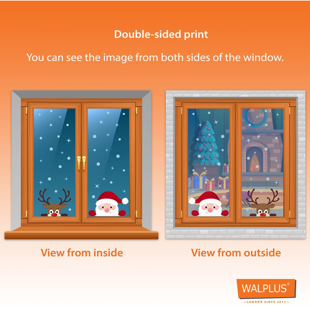 Walplus Christmas with Friends Double-Sided Window Stickers 113 Piece Image 4