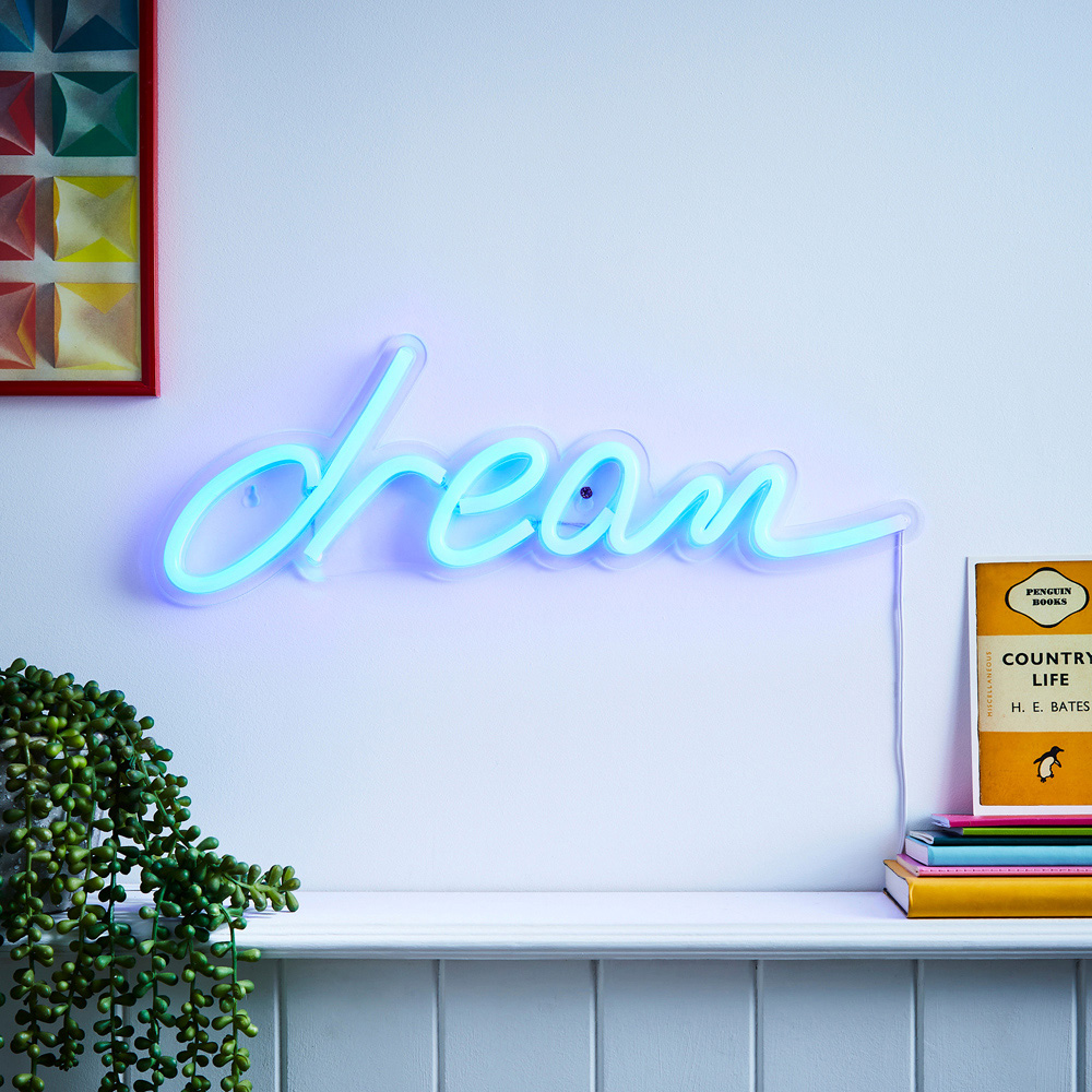 Glow Dream Blue Neon LED Wall Light Image 6