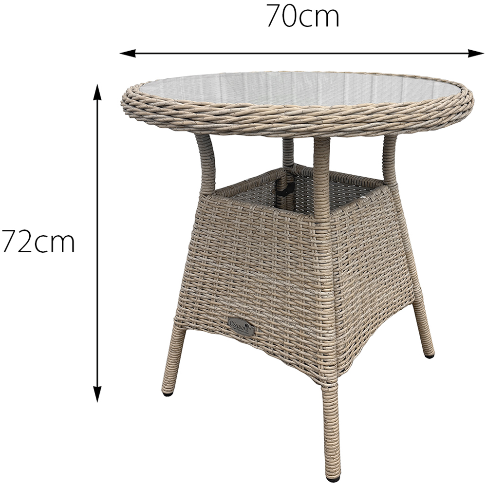 Oseasons Sicilia 2 Seater Sandy Oak Rattan Bistro Set Image 8