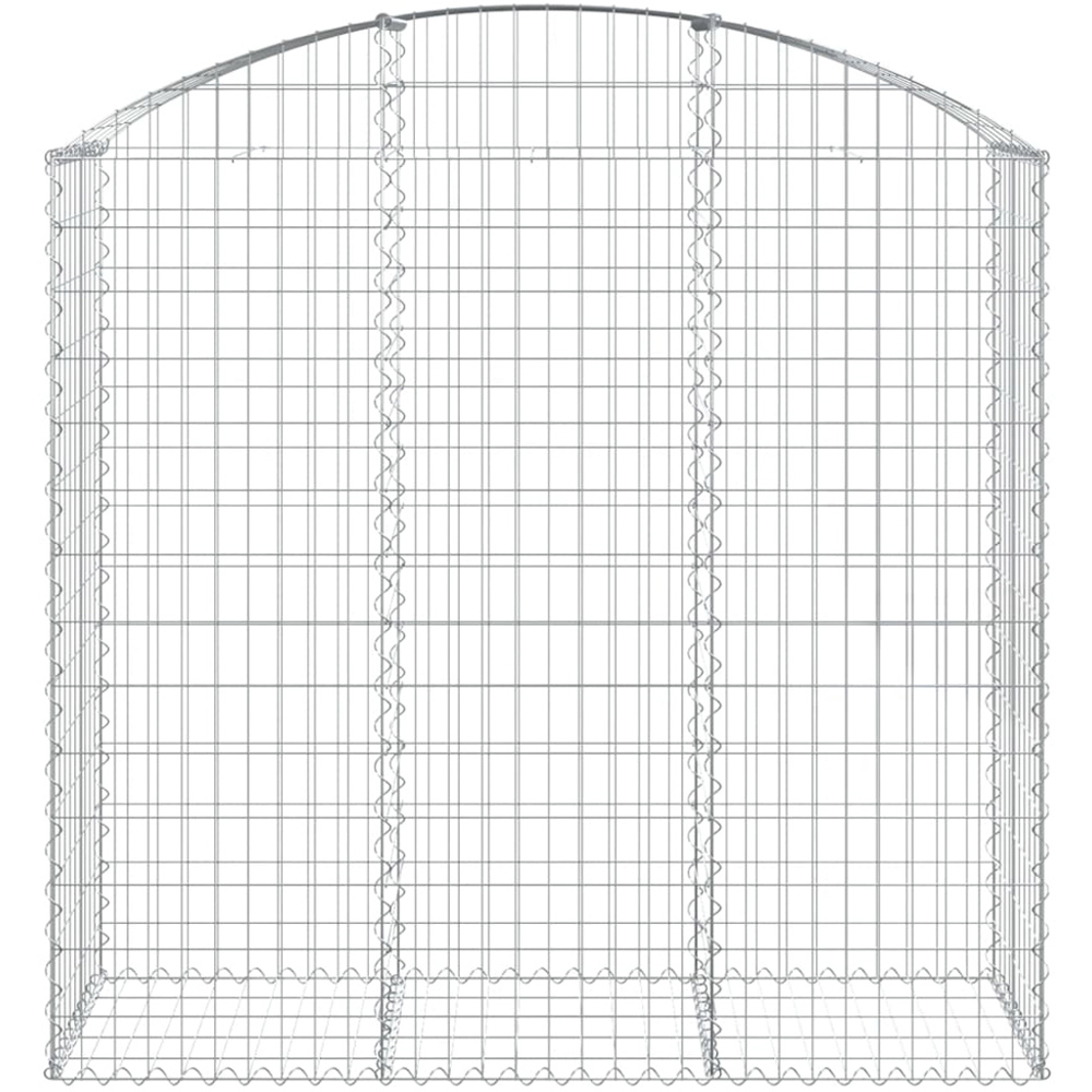 vidaXL Silver Galvanised Iron Gabion Basket 150 x 50 x 140/160cm Image 2