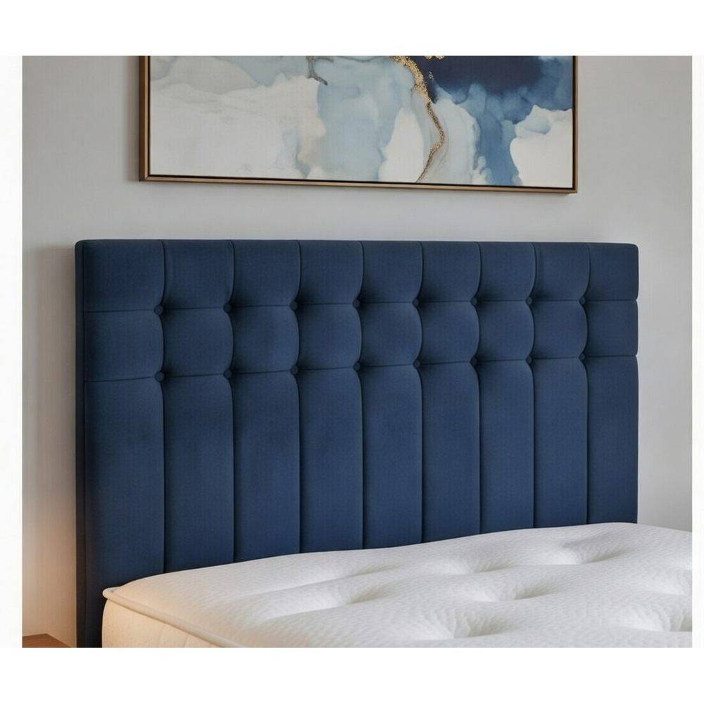 DS Living Casia Double Dark Blue Plush Velvet Divan Bed with 4 Drawer Image 4
