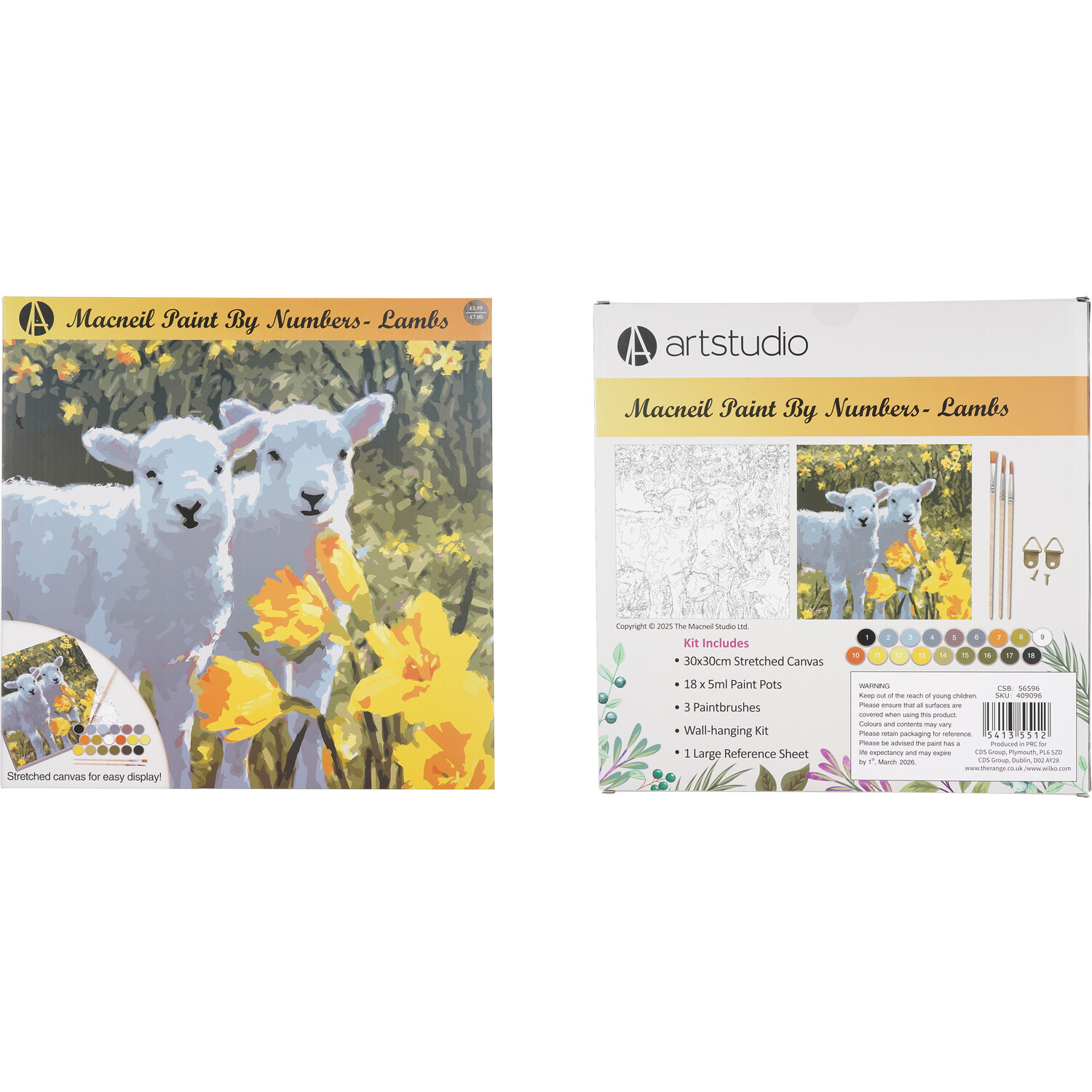 MacNeil Lambs or Puppies Paint by Numbers - Multicolour Image 3