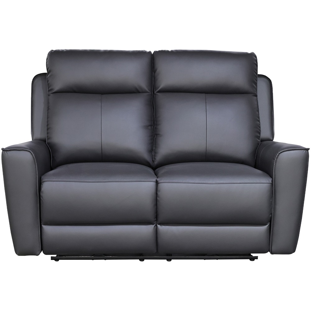 Aspire Elmhurst 2 Seater Charcoal Leather Power Recliner Sofa with USB and USB-C Charging Image 2
