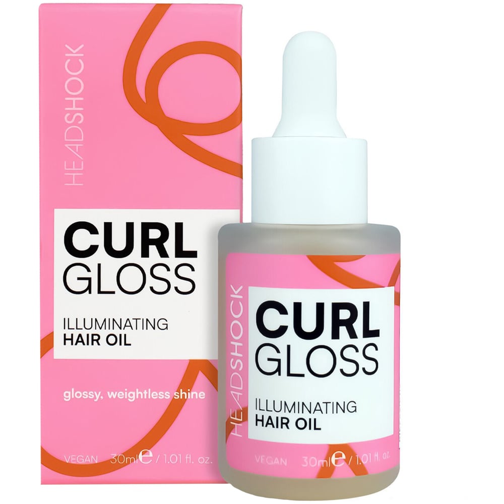 Headshock Curl Gloss Illuminating Hair Oil - Pink Image