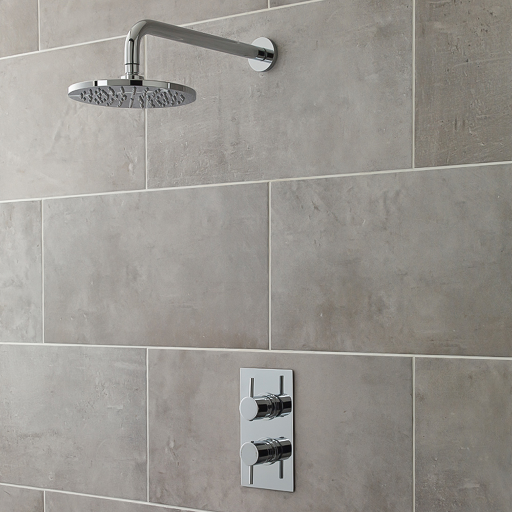 nuie Chrome Fixed Shower Head Image 2