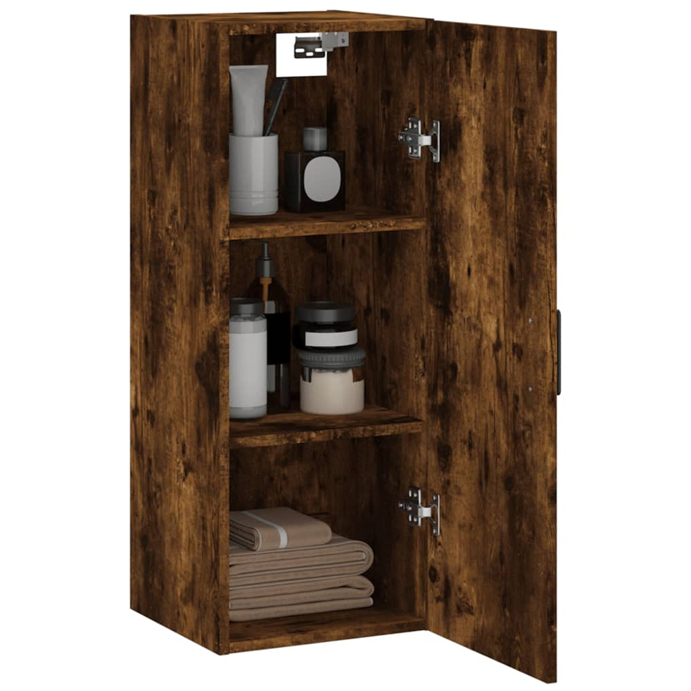 vidaXL Single Door Brown Smoked Oak Wall Mounted Cabinet Image 5