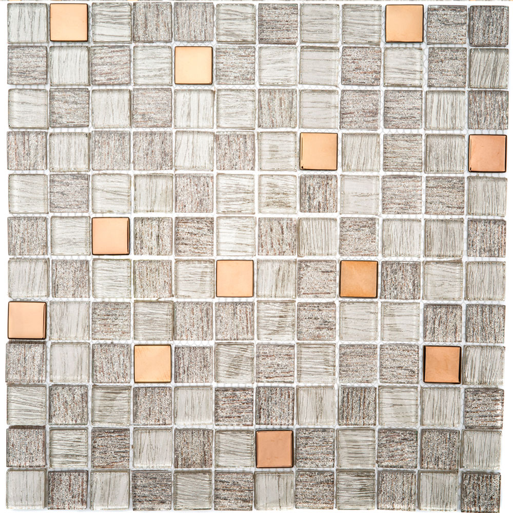 House of Mosaics Copper Antwerp Mosaic Tile Sheet Image 2