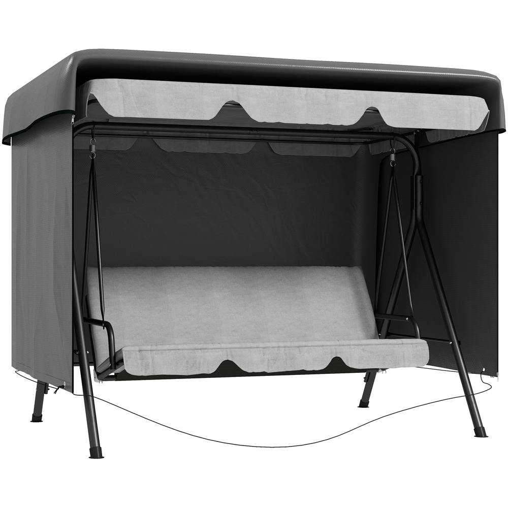 Outsunny Dark Grey Waterproof Anti UV Swing Chair Cover 215 x 155 x 150cm Image