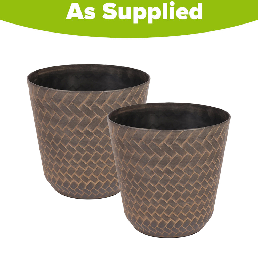 YouGarden Nantucket Planter 25cm 2 Pack Image 3