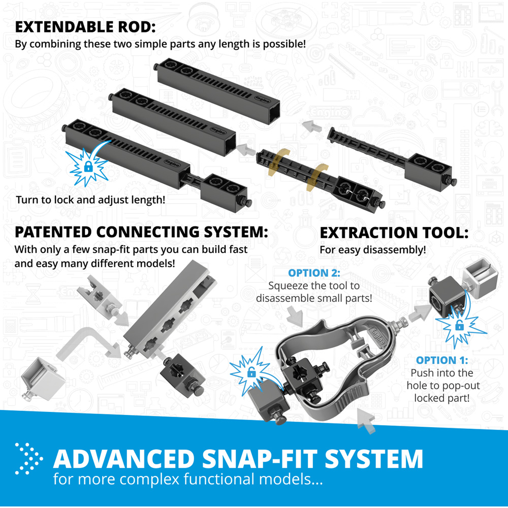 Engino Stem Mechanics Levers and Linkages 16 Models Set Image 9