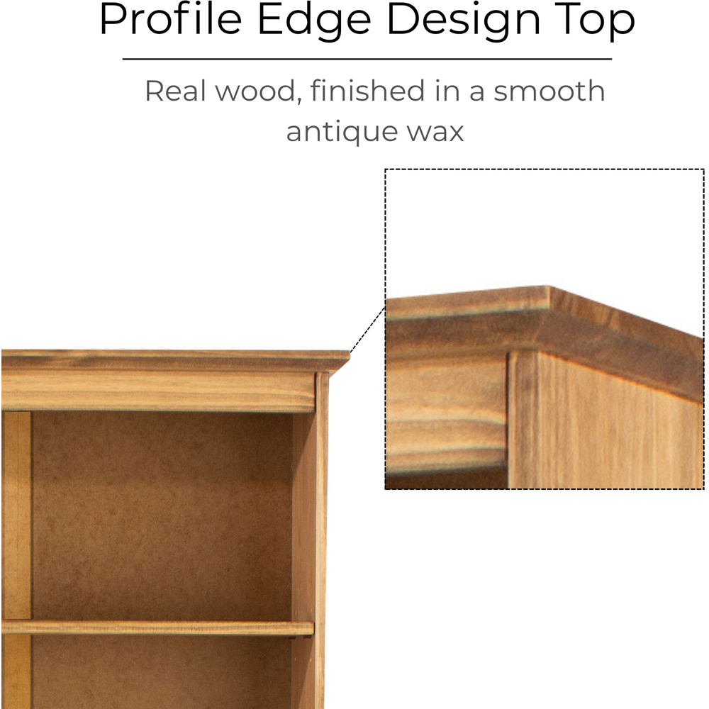 Core Products Corona 5 Shelf Pine Wood Tall Bookcase Image 6