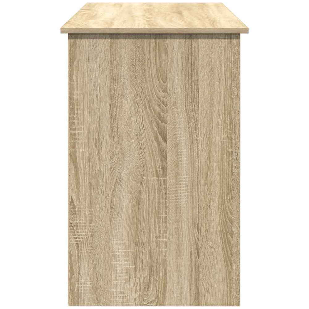 vidaXL 3 Drawer Single Shelf Computer Desk Sonoma Oak Image 5