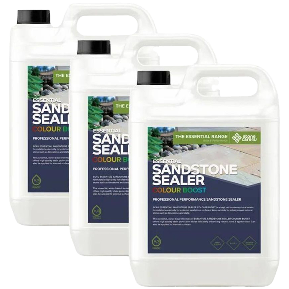 StoneCare4U Essential Colour Boost Sandstone Sealer 5L 3 Pack Image 1