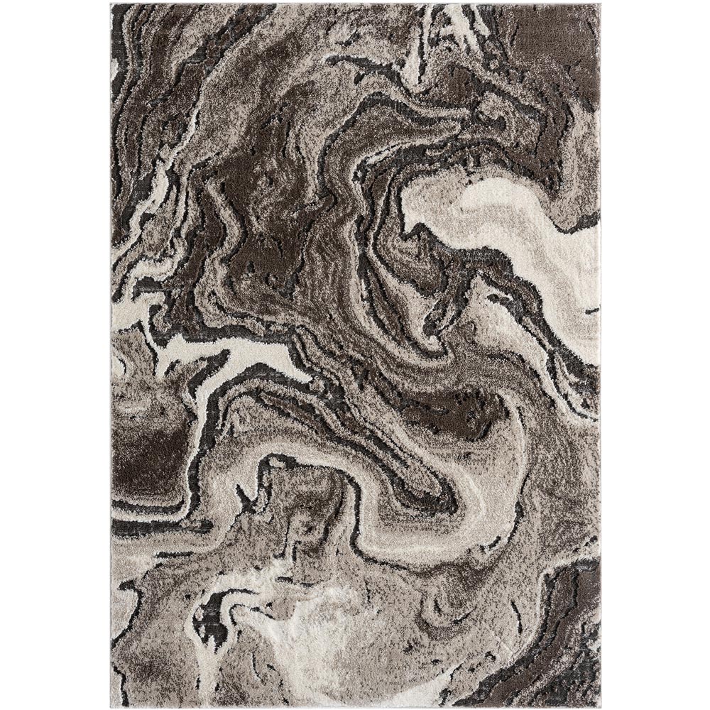 Desire Rugs Eleanor Mocha Marble Embossed Rug 80 x 150cm Image 1