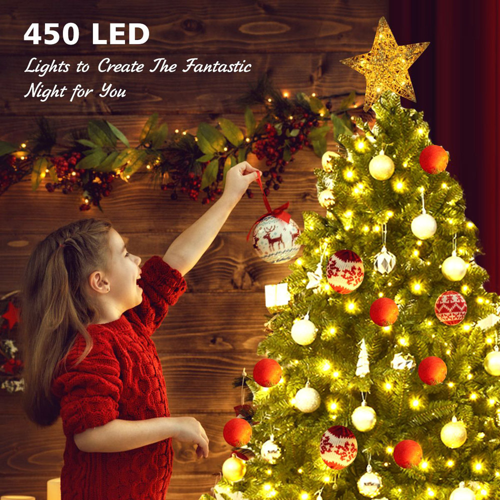 Costway Pre Lit Warm White LED Artificial Christmas Tree 5ft Image 4