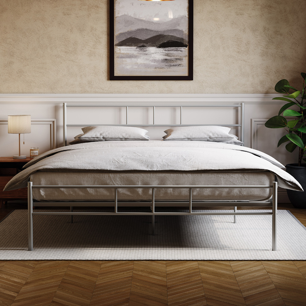 Vida Designs Dorset King Size Silver Bed Frame Image 3