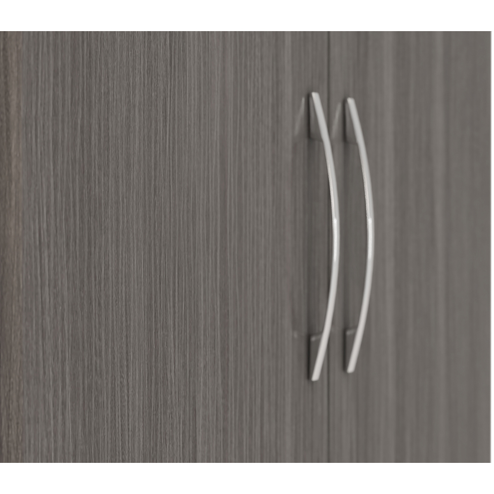 Seconique Nevada 2 Door Single Drawer Black Wood Grain Wardrobe Image 5