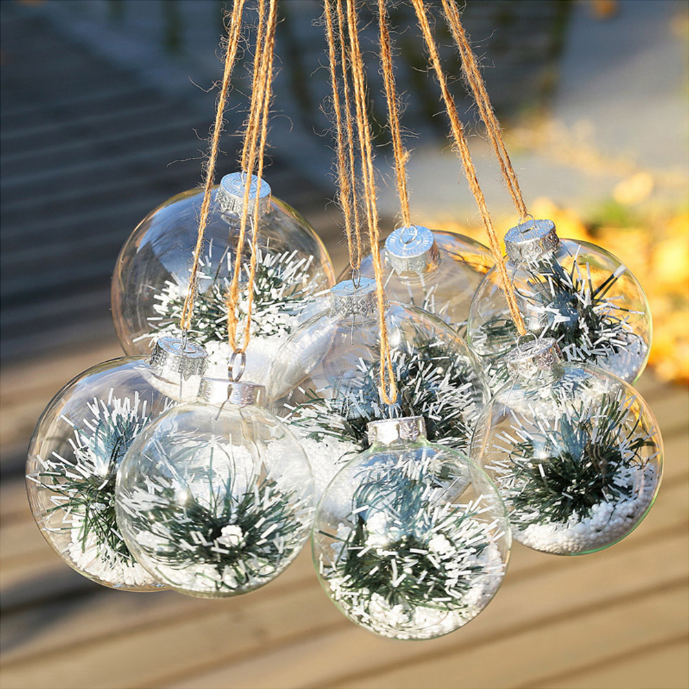 Living and Home Clear Glass Bauble 5 Pack Image 9