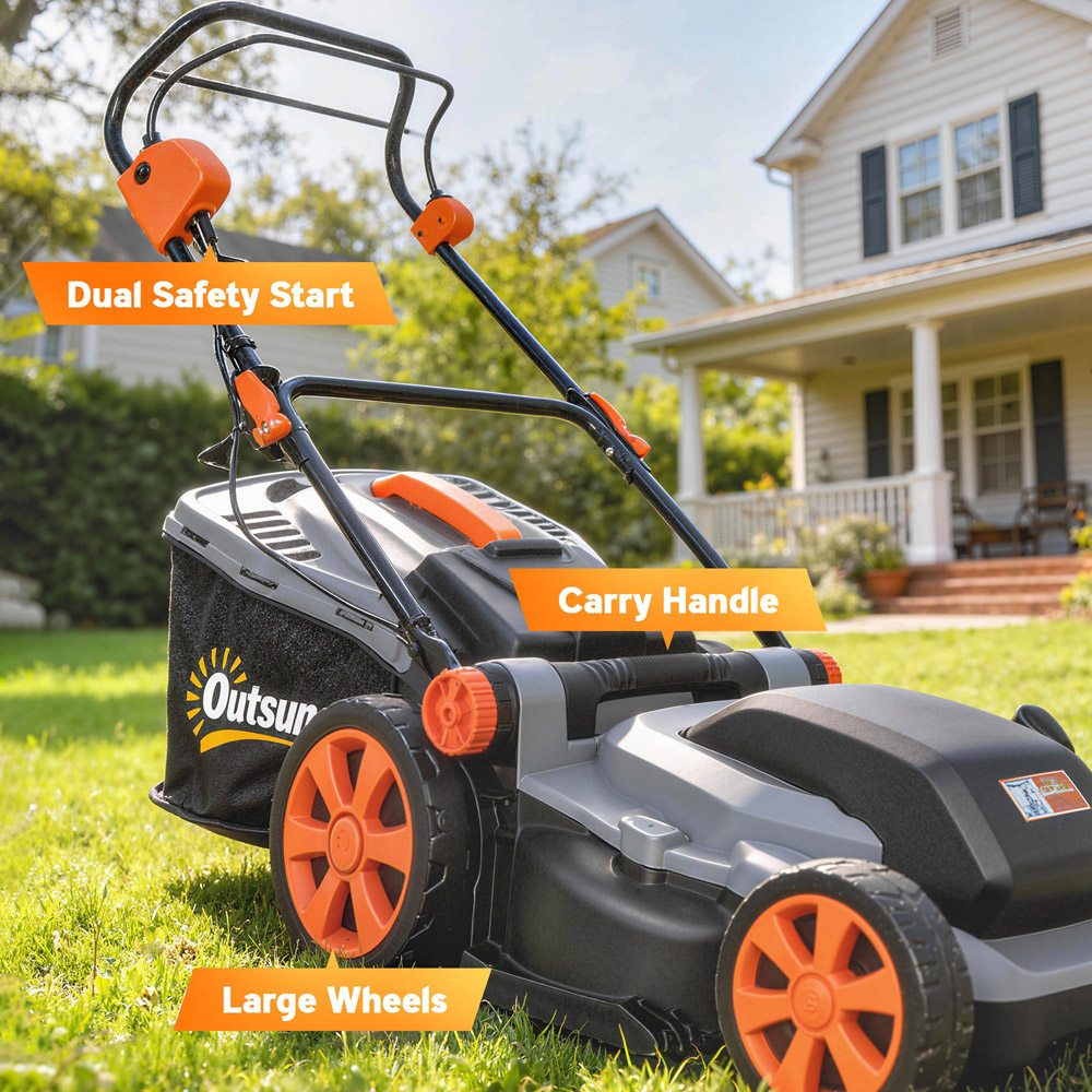 Outsunny 84H-719V70LG 1800W 40cm Electric Lawn Mower Image 8