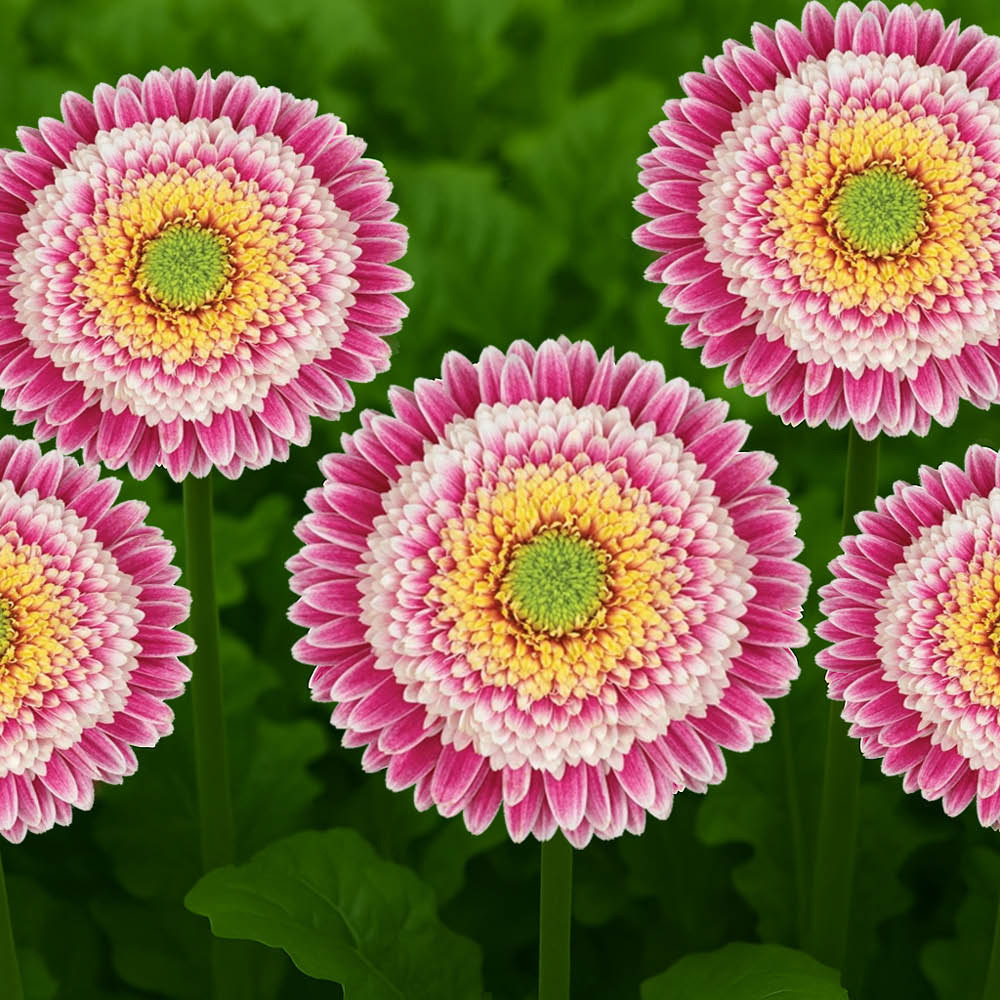 YouGarden Pink Gerbera Sunshaper Collection Plant Pot with Fertiliser 3 Pack Image 1