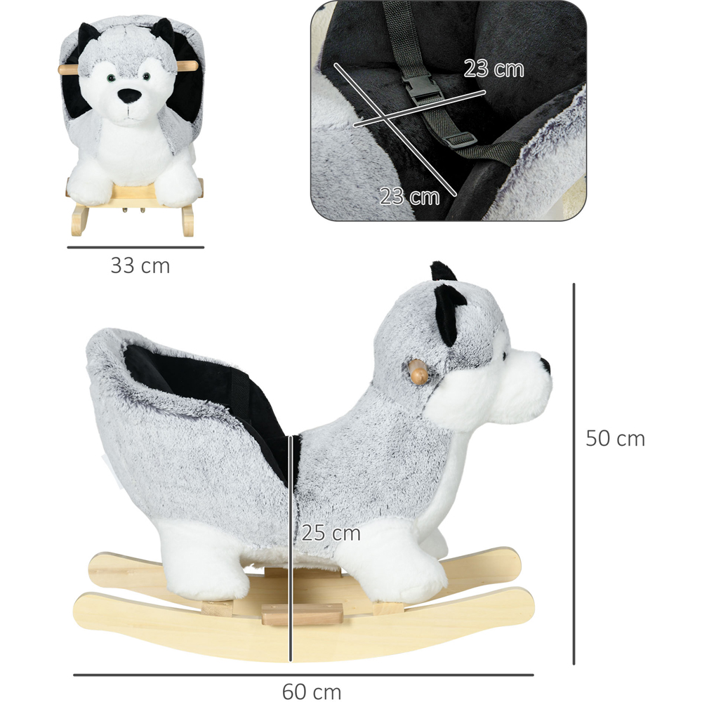 Tommy Toys Rocking Horse Husky Baby Ride On Grey Image 5