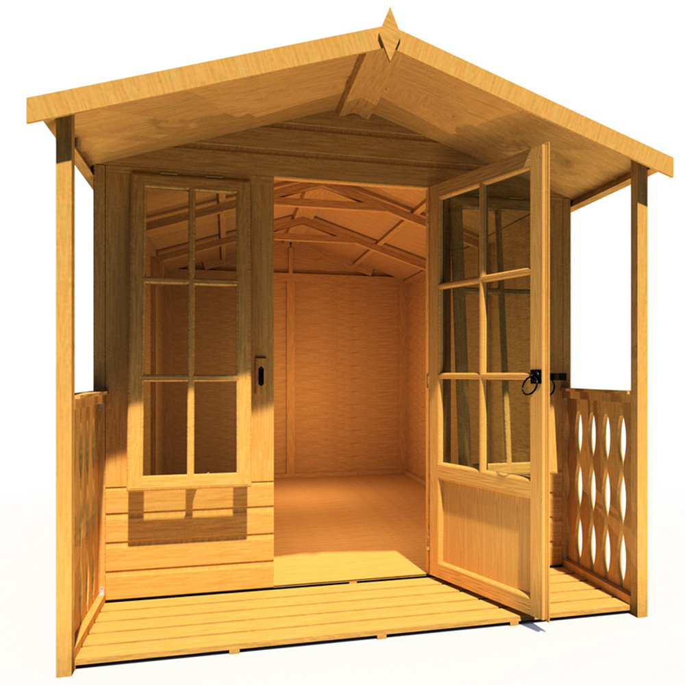 Shire 7 x 10ft Badminton Summerhouse with Veranda Image 3