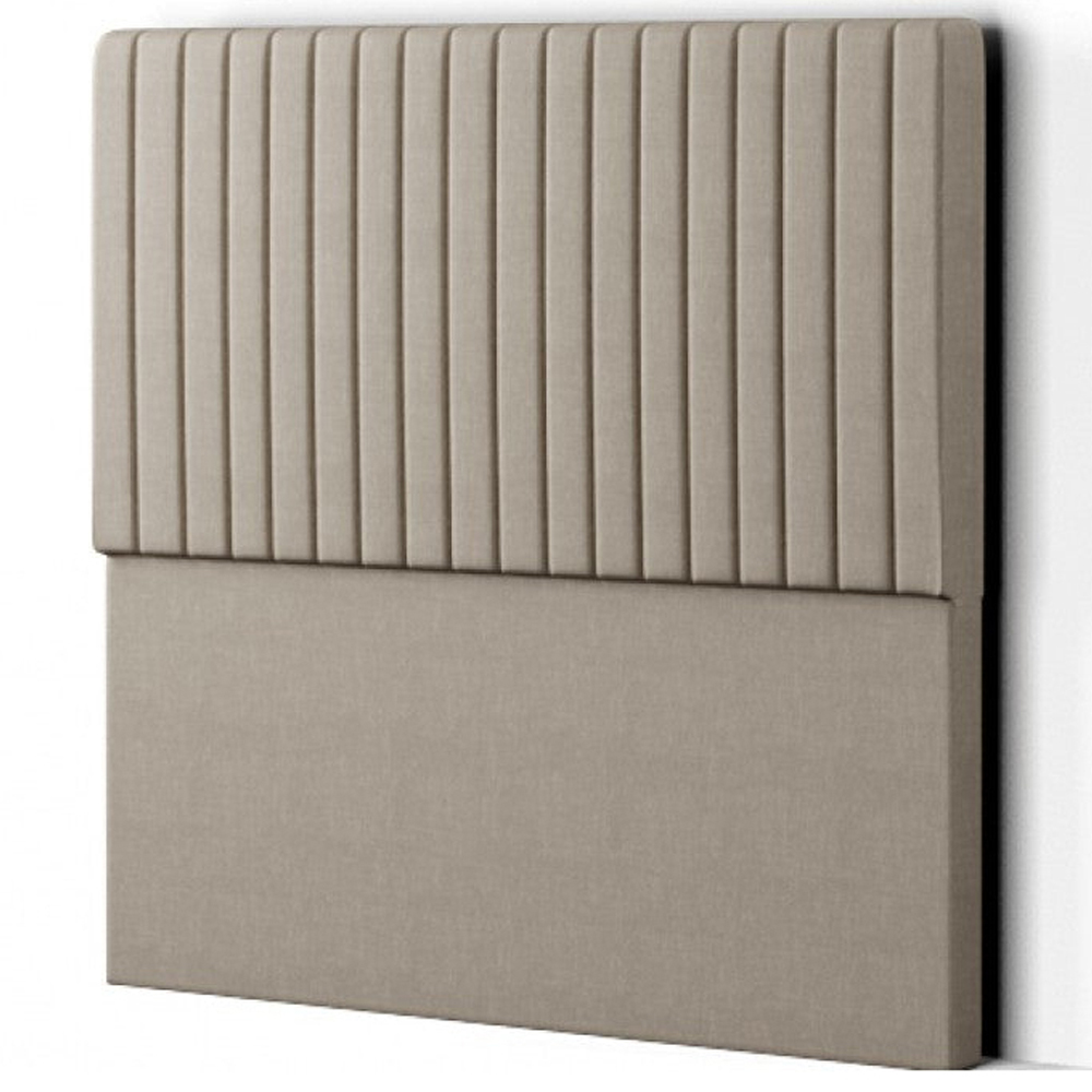 Eleganza Maryland Super King Size Cream Malham Weave Floor Standing Headboard Image 2