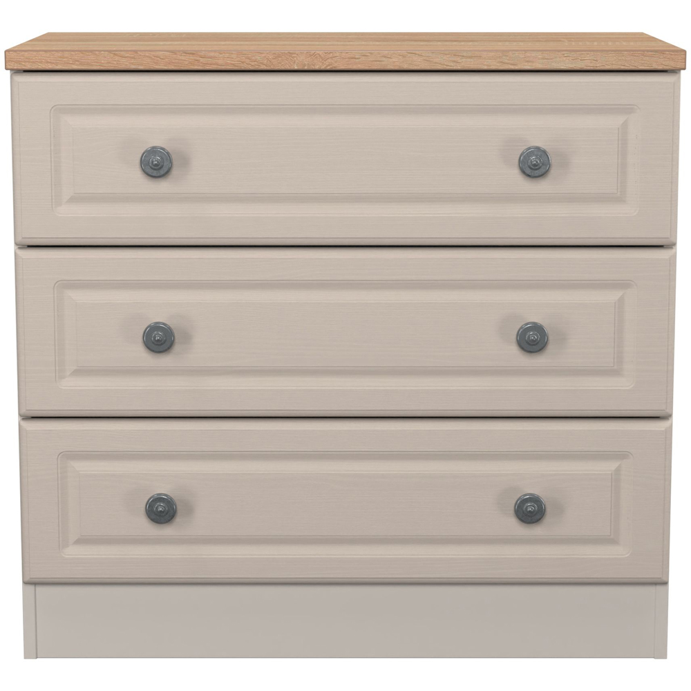 Crowndale Norfolk 3 Drawer Kashmir Ash and Bardolino Oak Chest of Drawers Ready Assembled Image 2