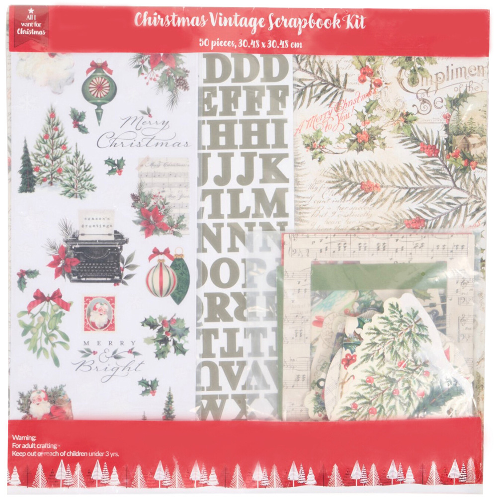 Christmas Vintage Scrapbook Kit Image 1