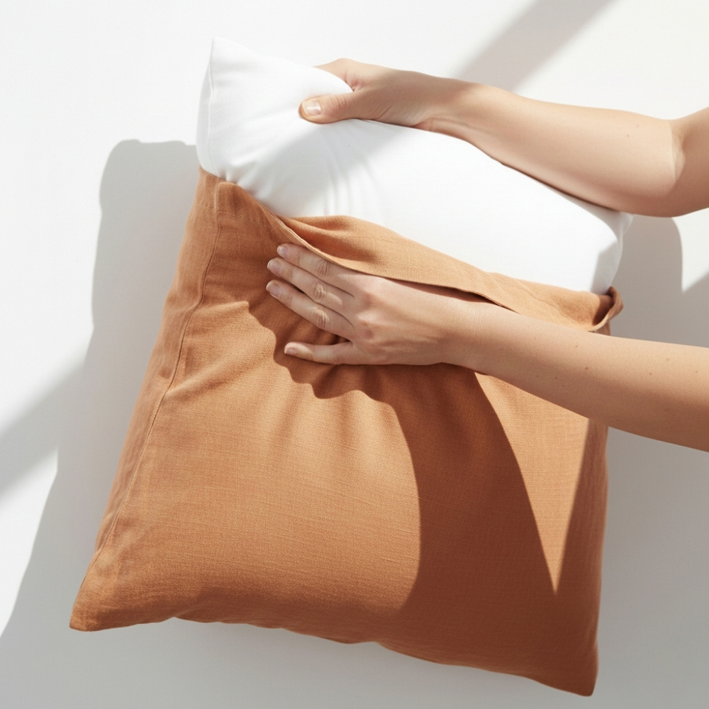 MHG Living White Hollowfibre Non-Woven Square Cushion Pad 50.8 x 50.8cm 2 Pack Image 2