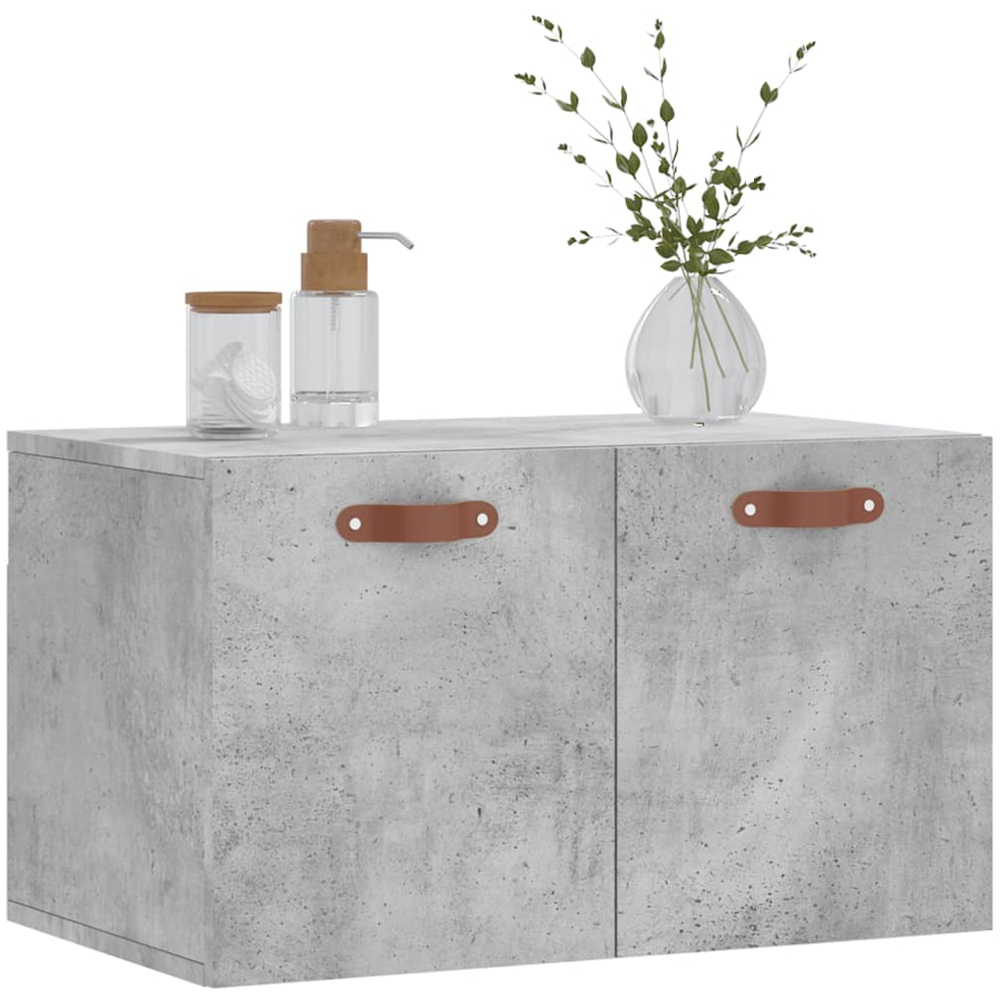 vidaXL 2 Door Concrete Grey Wall Cabinet Image 3