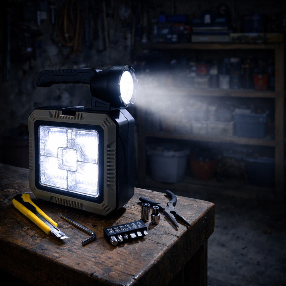 Avilo Powerful Floodlight Torch and Essential Tool Kit Image 9