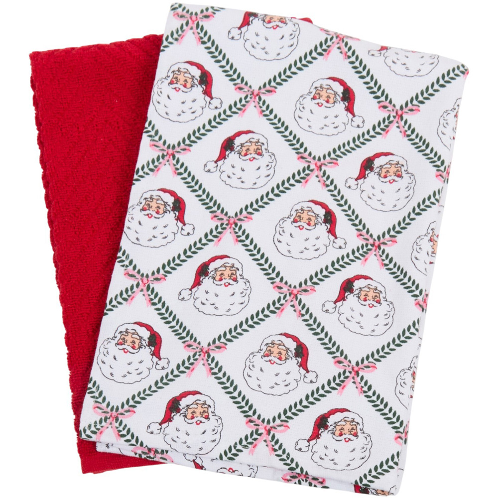 Pack of 2 Fun Santa Tea Towels Image 3