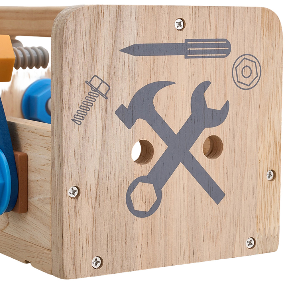 H&O Direct Kids Wooden Repair Pretend Play Tool Set Image 3
