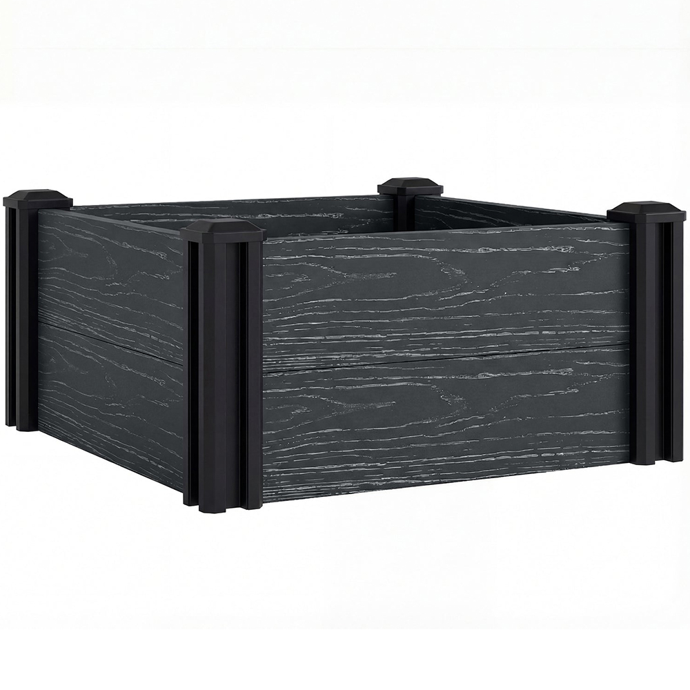 Outsunny Dark Grey Vinyl Raised Garden Bed Kit 30 x 60 x 60cm Image 1