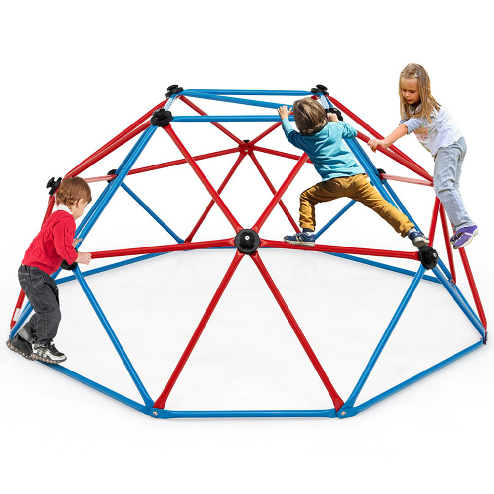Costway Blue and Red Kids Geometric Dome Climber 6ft Image 3