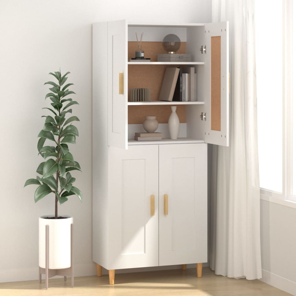vidaXL 2 Door White Sideboard Image 3