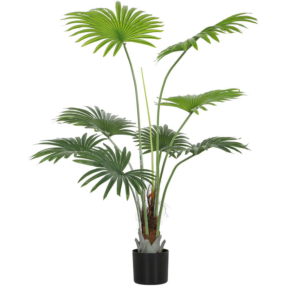 HOMCOM Palm Tree Artificial Plant Pot 145cm Image 1